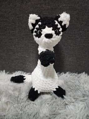 Black Footed Ferret Amigurumi Black and White
